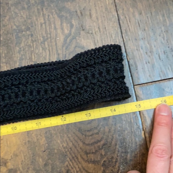 2/$20 Betty Barclay stretch black woven belt - Picture 3 of 4